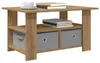 vidaXL Mesa de centro de estilo artesanal, roble, 77 x 55 x Vista previa de la imagen del producto 3