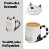 Große Teetasse mit Deckel Katze Meow-Design Produktbild-Vorschau 3