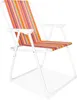 A striped camping chair on a white background. Produktbild-Vorschau
