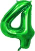 Oblique Unique 1x Folien Luftballon mit Zahl 4 Kinder Produktbild-Vorschau 1
