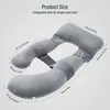 A diagram showing the dimensions of a pregnancy pillow. Podgląd zdjęcia produktu