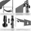 tectake® Klemmmarkise mit Handkurbel einfache Montage Produktbild-Vorschau 5