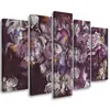 5-teiliges leinwandbild irisblüte 150x100 cm Feeby rosa Produktbild-Vorschau 1
