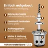 A diagram highlighting the features of a chocolate fountain. Podgląd zdjęcia produktu