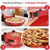 YASHE Four à pizza électrique QL31W, 400 °C, 1200 W, pierre Voir les images du produit 5