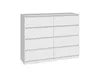 A white dresser with eight drawers against a white background. Náhľad obrázku produktu