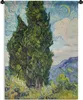 MuchoWow® Wandteppich Wandbehang Landschaft mit Zypressen - Produktbild-Vorschau 1