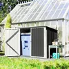 Outsunny Mülltonnenbox für 2 Mülltonnen aus verzinktem Produktbild-Vorschau 8