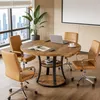 Tribesigns : bureau rond, 100 cm, 2 à 4 personnes, table de Voir les images du produit 5