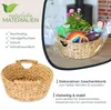 Aufbewahrungskorb rund, Korb mit Griff aus Wasserhyazinthe Produktbild-Vorschau 2