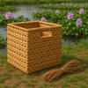 Kôš Wiltec z vodného hyacintu 26 x 26 x 26 cm, tkaný úložný Náhľad obrázku produktu 6