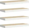 vidaXL Zwevende wandplanken, 4 stuks, eikenlook en wit, Productafbeelding-voorbeeld 1