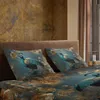 Duvet cover Pure 135x200 + 1* 80x80 cm - peacock with Produktbild-Vorschau 3