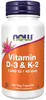 Now Foods Vitamin D3 + K2 120 K Immunität Produktbild-Vorschau 4