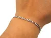 Figaro Armband 925 Sterling Silber rhodiniert 3,5mm breit Produktbild-Vorschau 3