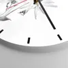 Wanduhr - Rund - Glasuhr - Verwelkt Blumen Monochrom - Produktbild-Vorschau 5