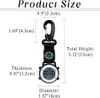 Product size chart with measurements for a carabiner watch. Produktbild-Vorschau