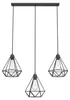 XMTECH Průmyslová závěsná lampa, 3 žárovky, černá, vintage Náhled obrázku produktu 10