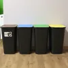 Odpadkový koš černý set 4x50 l pro třídění odpadu barevné Náhled obrázku produktu 4