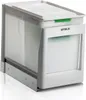 A white waste sorter with a gray frame, shown on a white background. Produktbild-Vorschau