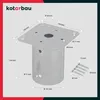 A diagram of a metal post anchor with dimensions and screws shown. Anteprima dell’immagine prodotto