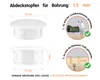 Blindstopfen für Bohrung 15 mm Weiß  25 Stück Abeckstopfen Produktbild-Vorschau 2
