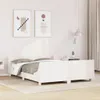 Massivholzbett ohne Matratze Weiß 135x190 cm Kiefernholz Produktbild-Vorschau 3