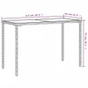 vidaXL Table de jardin avec plateau en verre Gris 115x54x74 Voir les images du produit 9