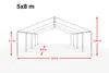 TOOLPORT Partyzelt Pavillon 5x8 m in weiß PE Plane 350 N Produktbild-Vorschau 5