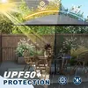 350 cm aluminium parasol met handkurbel, UV-bescherming 40+ Productafbeelding-voorbeeld 3