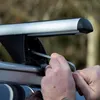 Barres de toit universelles en aluminium avec verrous, pour Voir les images du produit 8