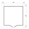 A diagram showing dimensions for a garden house. Anteprima dell’immagine prodotto