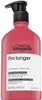 A pink bottle of L'Oréal Professionnel Pro Longer conditioner with a black pump dispenser. Produktbild-Vorschau