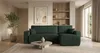 CORNERO Ecksofa mit schlaffunktion PARIS rechts grün Cord Produktbild-Vorschau 3