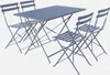 Set tavolo da giardino pieghevole in acciaio con 4 sedie, Anteprima dell’immagine prodotto 1