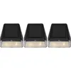 Three black and clear solar-powered pathway lights are arranged in a row against a white background. Produktbild-Vorschau