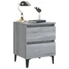 vidaXL Table de nuit avec pieds en métal gris Sonoma Voir les images du produit 7