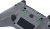Close-up view of the back of a gray video game controller, showing some of its buttons and textured grip. Produktbild-Vorschau