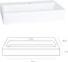 Differnz Plochá umývadlová súprava 38x24x7 cm - Keramické Náhľad obrázku produktu 4
