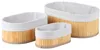 Bambou & Co Aufbewahrungskorbe - oval - 3x Stuck - mit Produktbild-Vorschau 2