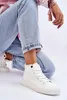 Damen Big Star Fabric High Top Sneakers LL274445 Weiß 38 Produktbild-Vorschau 4