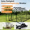 UISEBRT Premium Gewächshaus Aluminium 380x250x205cm, 9.5m² Produktbild-Vorschau 3