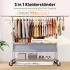 HOKEEPER Schwerlast Kleiderständer auf Rollen, Doppelter Produktbild-Vorschau 6