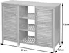 A product shot of a bathroom cabinet with dimensions indicated. Podgląd zdjęcia produktu