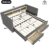 A diagram of a bed with dimensions and measurements. Podgląd zdjęcia produktu