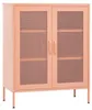 vidaXL Úložná skříň růžová 80x35x101,5 cm Ocel Náhled obrázku produktu 1
