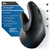A vertical mouse with callouts and descriptive text. Produktbild-Vorschau