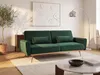Schlafsofa Klappsofa 3-Sitzer - Samt - Tannengrün - LAUNEI Produktbild-Vorschau 2