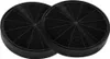 Two black circular carbon filters are shown from a slightly elevated diagonal angle against a white background. Anteprima dell’immagine prodotto