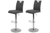 2er Set Barhocker Miranda Kunstleder Grau, 360° drehbar, Produktbild-Vorschau 13